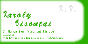 karoly visontai business card