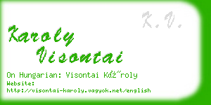 karoly visontai business card